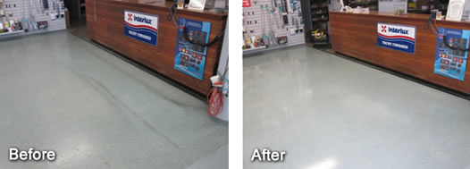 Marmoleum Tile 1 Before and After